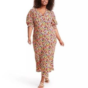 NWT - RIXO x Target Floral Maxi Puff Sleeve Dress Size 4X